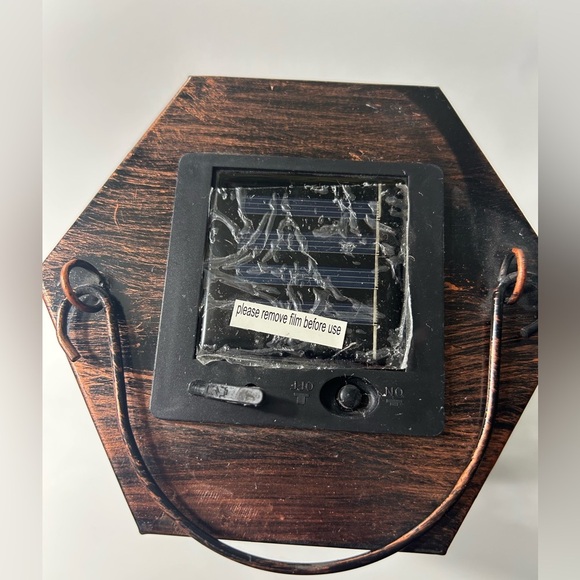 Whimsical Glass & Bronzed Metal Solar Lantern w/ Butterflies 🦋 - Picture 3 of 14